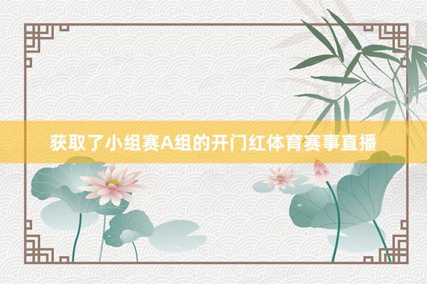 获取了小组赛A组的开门红体育赛事直播
